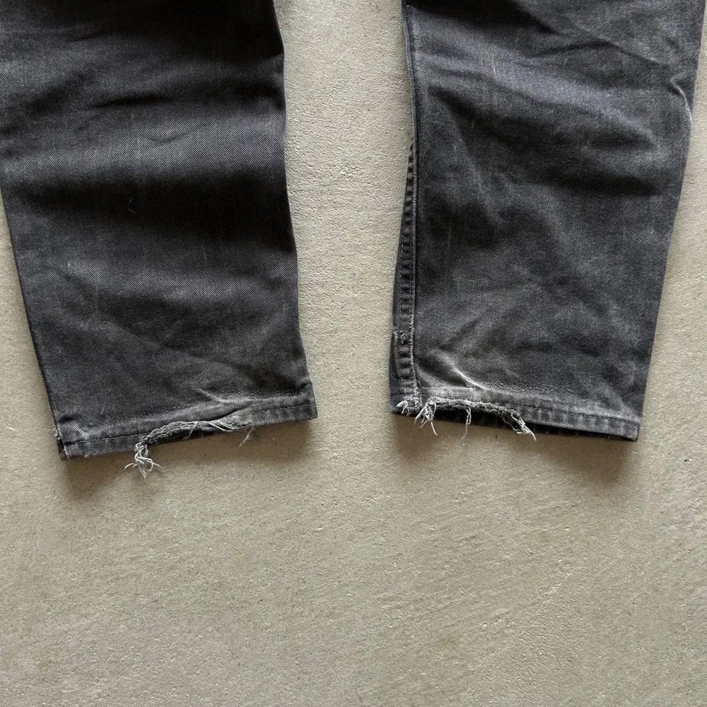 Vintage 90s Levis 550 Jeans Size 34x34 Black Dark Wash Denim Relaxed Straight‎